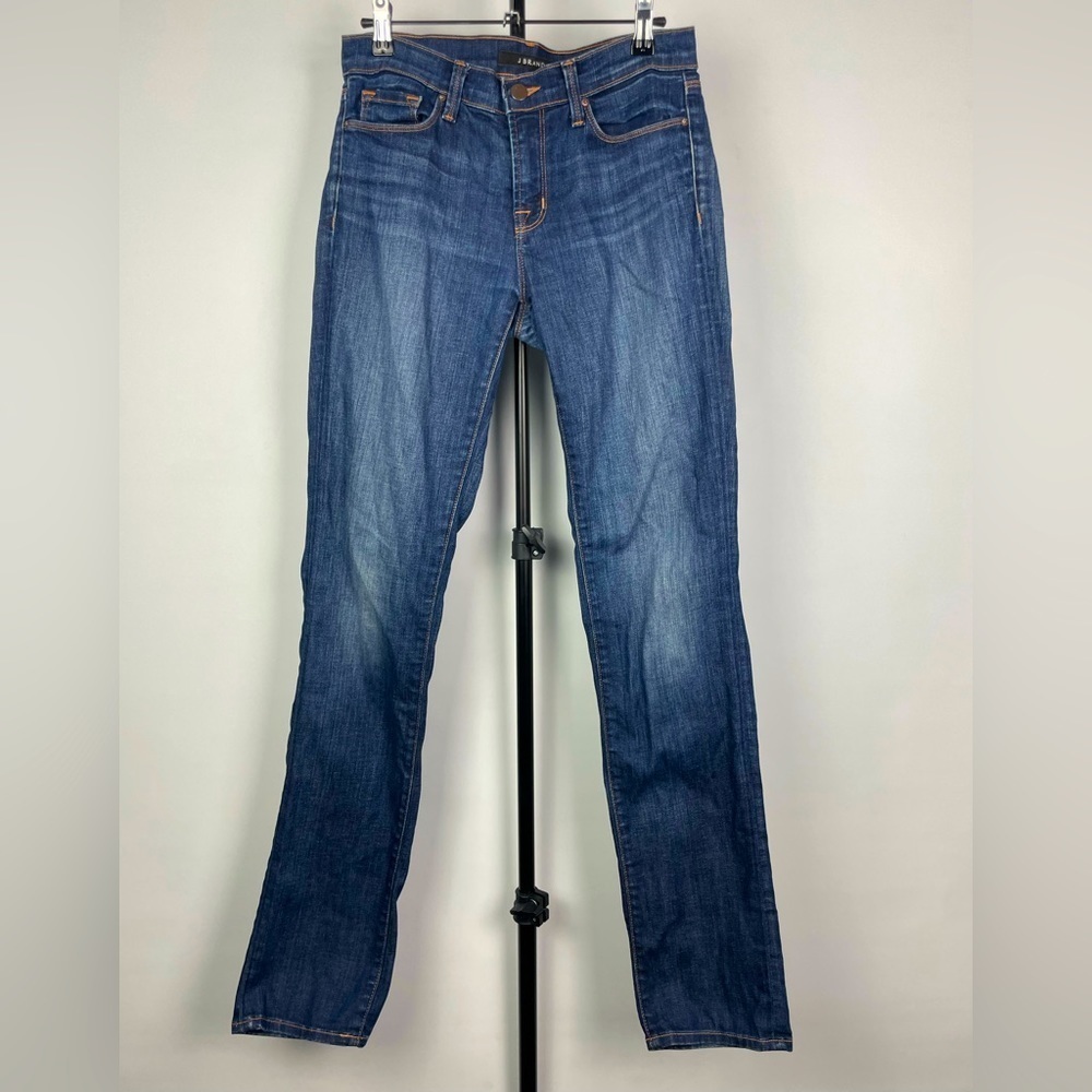 J Brand Dark Vintage Blue Mid-Rise Skinny Jeans